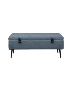 PANCHINA CONTENITORE BELLAHOME "LISA" IN TESSUTO GRIGIO ANTRACITE, 102X44X40 CM